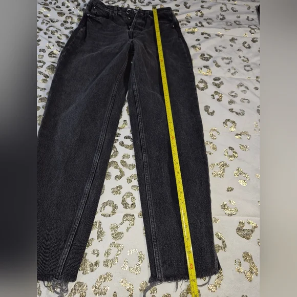 5 For $25✨Zara Womens Small 2 Black Denim Jeans High Waist Baggy Boyfriend Jeans - Picture 7 of 10